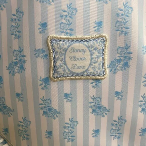 Stoney Clover Lane Heart High Tea Printed Ruffle Heart Tote Bag ruffle SCL - Picture 2 of 13